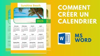 Comment créer un calendrier avec Word [upl. by Joacimah921]