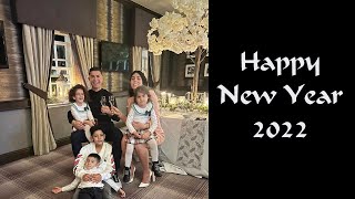 Happy New Year 2022 with Cristiano Ronaldo’s Family 🥂 [upl. by Einafats]