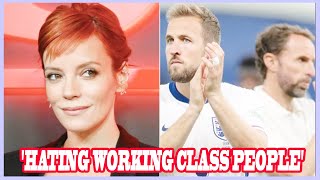 Lily Allen accused of hating working class people with bitterridicule of England fans after loss [upl. by Boeschen790]