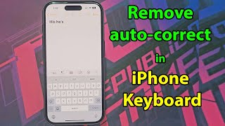 How to turn off autocorrect in iphone keyboard [upl. by Doownil]