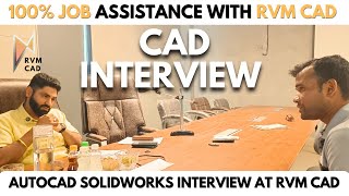 RVM CAD पर हुआ Campus Placement  Autocad Solidworks Interview Questions  CAD Design at RVM CAD [upl. by Partan77]