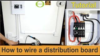 How to wire a single phase distribution board and load circuits  tutorial [upl. by Lesirg994]