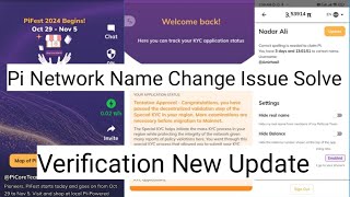 Different Account Name Pi Kyc Problem Solve Pi Network Name Change Problem [upl. by Zilef]