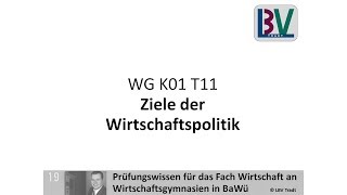 Ziele der Wirtschaftspolitik VBRW LBV Tradt WG K01 T11 [upl. by Allmon]