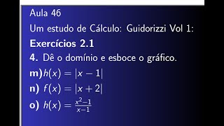 Cálculo diferencial e Integral Exercícios 21 Aula 47 [upl. by Nyrahs]