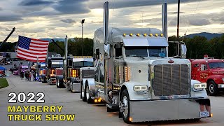 Mayberry Truck Show 2022 Custom Big Rig Trucks  October 1 2022 Mt Airy NC [upl. by Grous]