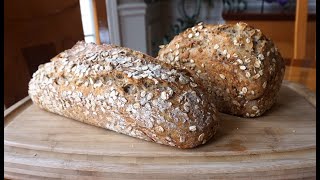 NoKnead Multigrain Whole Wheat Bread… super easy… no machines updated [upl. by Supmart]