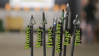 Broadhead test for havoc toxic muzzy montec rage swhacker [upl. by Newmark]