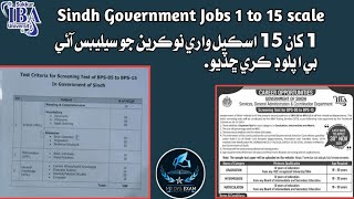 Sindh Govt 01 To 15 Scale Jobs IBA Test Syllabus New Govt Sindh Jobs [upl. by Asenev]