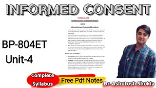 Informed ConsentInformed Consent Process amp ProcedurePharmaceutical Regulatory Science [upl. by Goth]