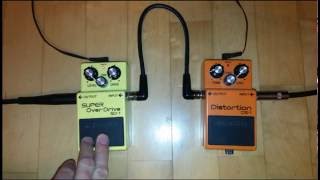 BOSS DS1 Distortion and SD1 Super Overdrive Quick Comparison by Damian Welka [upl. by Lennahc]