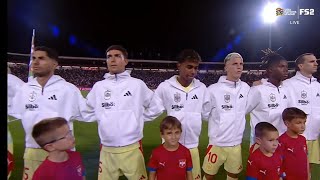 Serbia vs Spain National Anthem  UEFA Nations League 202425 [upl. by Etnovahs]