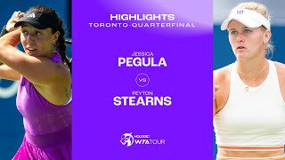 Jessica Pegula vs Peyton Stearns  2024 Toronto Quarterfinal  WTA Match Highlights [upl. by Anihta]