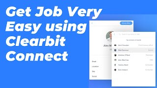 How to Get Job Very Easy using Clearbit Connect  Find any email in under five seconds [upl. by Letnoj]