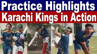 Highlights  Karachi Kings practice for PSL 9 in Karachi [upl. by Hael252]