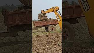 Jcb 3dx Xpert loading mud trolley 💪🚜 [upl. by Arabelle960]