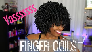 Yall I tried Finger Coils AGAIN and BABYYYYYY [upl. by Enerod303]