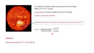 Puissance surfacique du Soleil [upl. by Cliffes]