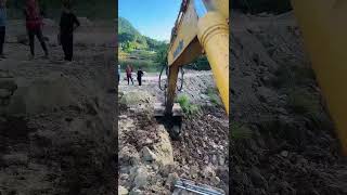 Excavators Load Soil Onto Trucks excavator truck soil [upl. by Minsk]