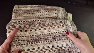 Crochet blanket ANY WAY you want it EASY 2 patterns you can place wherever you want [upl. by Giavani]