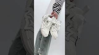 Casual skateboard shoes 2024 Spring and autumn design bread platform shoes student shoes male [upl. by Ennovihs]