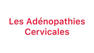 📍 Comprendre Les Adénopathies Cervicales en 30 min 🔥  ORL  Khadidja ferdj [upl. by Arnelle512]