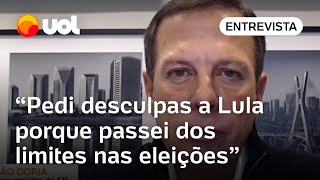 Doria diz que passou dos limites explica desculpas a Lula e afirma que não voltará a concorrer [upl. by Mailiw]