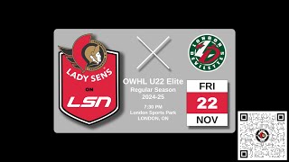 20241122 730 PM Ottawa Lady Senators  London Devilettes U22 Elite [upl. by Denny205]