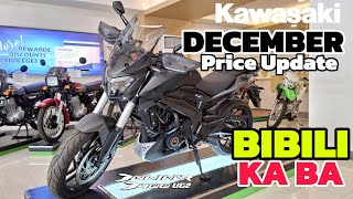 Kompletong Presyo ng KAWASAKI Motorcycle DECEMBER 2023 SRP Downpayment Monthly San Casa Makabili [upl. by Dow289]