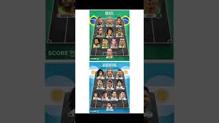 Brazil vs Argentina All Time XIs🇧🇷⚔️🇦🇷 shorts [upl. by Einhpets721]