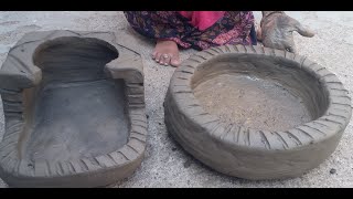 sigdi banane ka tarika  mitti ka chulha banane ka trika  make clay oven for cooking  primitive [upl. by Alexandr607]