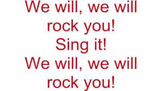 Queen  We will rock you Lyrics [upl. by Jayne]