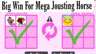 Big Win For My Mega Jousting Horse In Roblox Adopt Me [upl. by Amerd950]