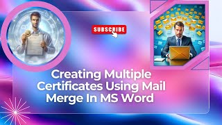 Creating Multiple Certificates Using Mail Merge In MS Word [upl. by Lleznol749]