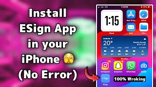 ESign App not installing in iphone problem fixed  How to install Esign in iphone  esign ios [upl. by Iilek317]