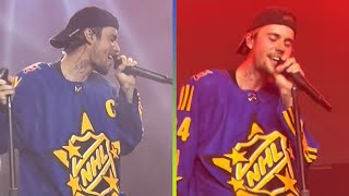 Watch Justin Biebers First Live Show Since Canceling World Tour [upl. by Aidaas]