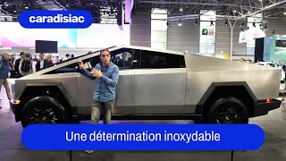 Mondial de lAuto 2024  Tesla Cybertruck  une détermination inoxydable [upl. by Ilan]