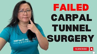 What To Do If Your Carpal Tunnel Surgery Failed [upl. by Introk]