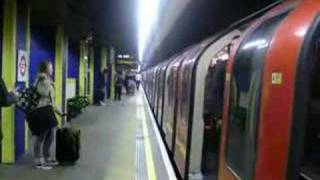 Packed Central line train at Mile End [upl. by Claire]