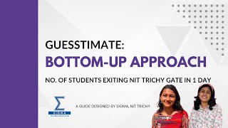 Guesstimate 2 No of Students Crossing NITT Gate Bottom Up Approach Sigma NIT Trichy Podcast [upl. by Ingram]