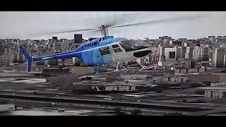 Bell 206 Jet Ranger Takeoff no heliporto do Campo de Marte [upl. by Acceb]