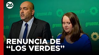 Renunció la cúpula del partido alemán Los Verdes [upl. by Aloysius838]