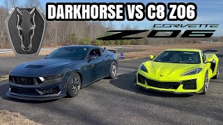 CORVETTE Z06 vs DARKHORSE vs RAPTOR “R” DRAG RACE SURPRISE WINNER [upl. by Gniw329]