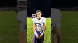 Lucas Hamilton  Post Game Interview Waunakee Football [upl. by Nyleuqcaj]