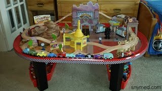 REVIEW Disney Cars Radiator Springs Race Track Set amp Table by KidKraft for Costco [upl. by Dene519]