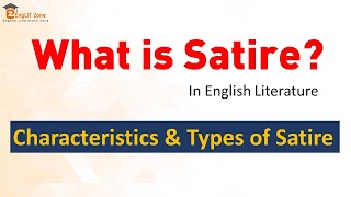 WHAT IS SATIRE  DEFINITION amp CHARACTERISTICS OF SATIRE  TYPES OF SATIRE [upl. by Parthenia]