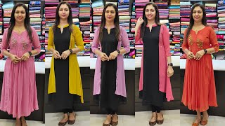 TRENDING COAT TYPE KURTIS WITH HAND WORK  𝐕𝐈𝐃𝐄𝐎2681  𝐆𝐋𝐈𝐓𝐙𝐈𝐍𝐃𝐈𝐀 FASHIONS [upl. by Martinez983]