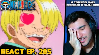 SANJI TOMOU UM CHÁ DA MIA KHALIFA React One Piece EP 285 [upl. by Ecissej873]