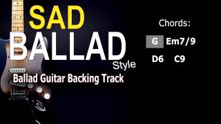 Sad Ballad 2 SteveVai JoeBonamassa Guitar Backing Track 62 Bpm Highest Quality [upl. by Aisek]