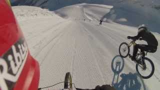 Glacier Bike Downhill SaasFee Snow Ribisu [upl. by Melody115]